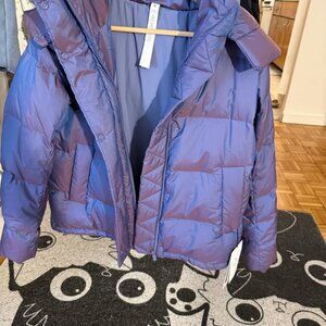 Lululemon Wunder Puff Jacket Down Heathered Wild Indigo WLGH Women's Size 4